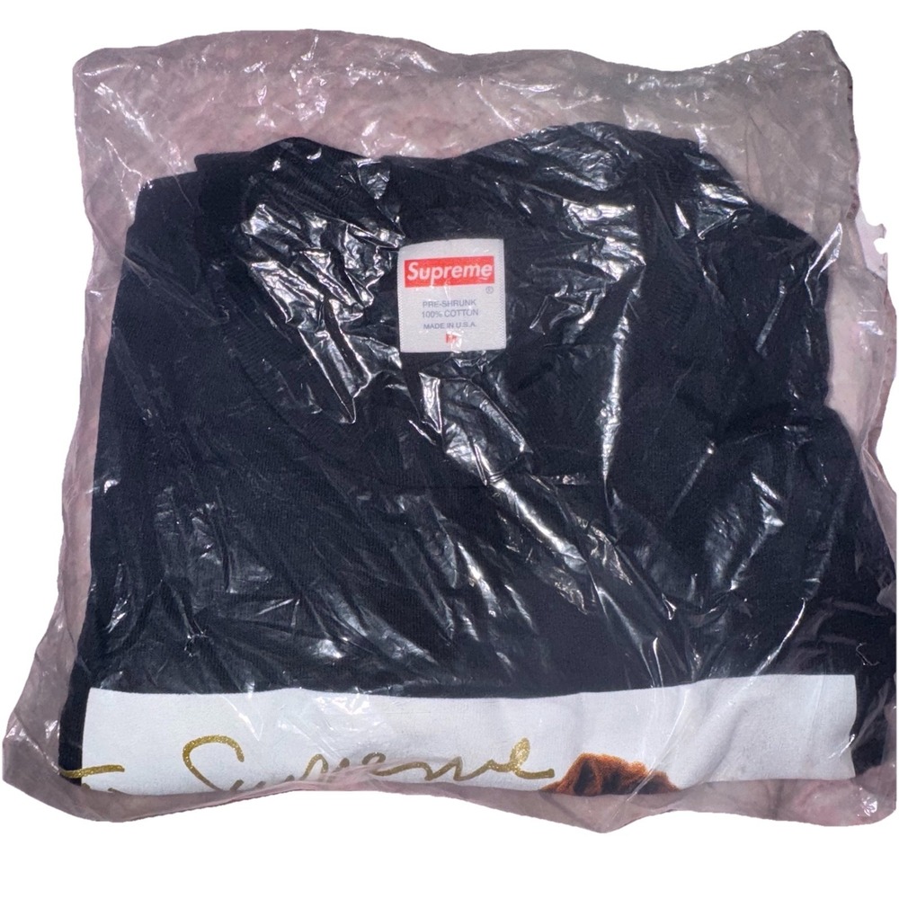 Supreme Mariah Carey Christmas Photo Tee T-Shirt Medium Black FW20 Logo Graphic - Picture 2 of 4